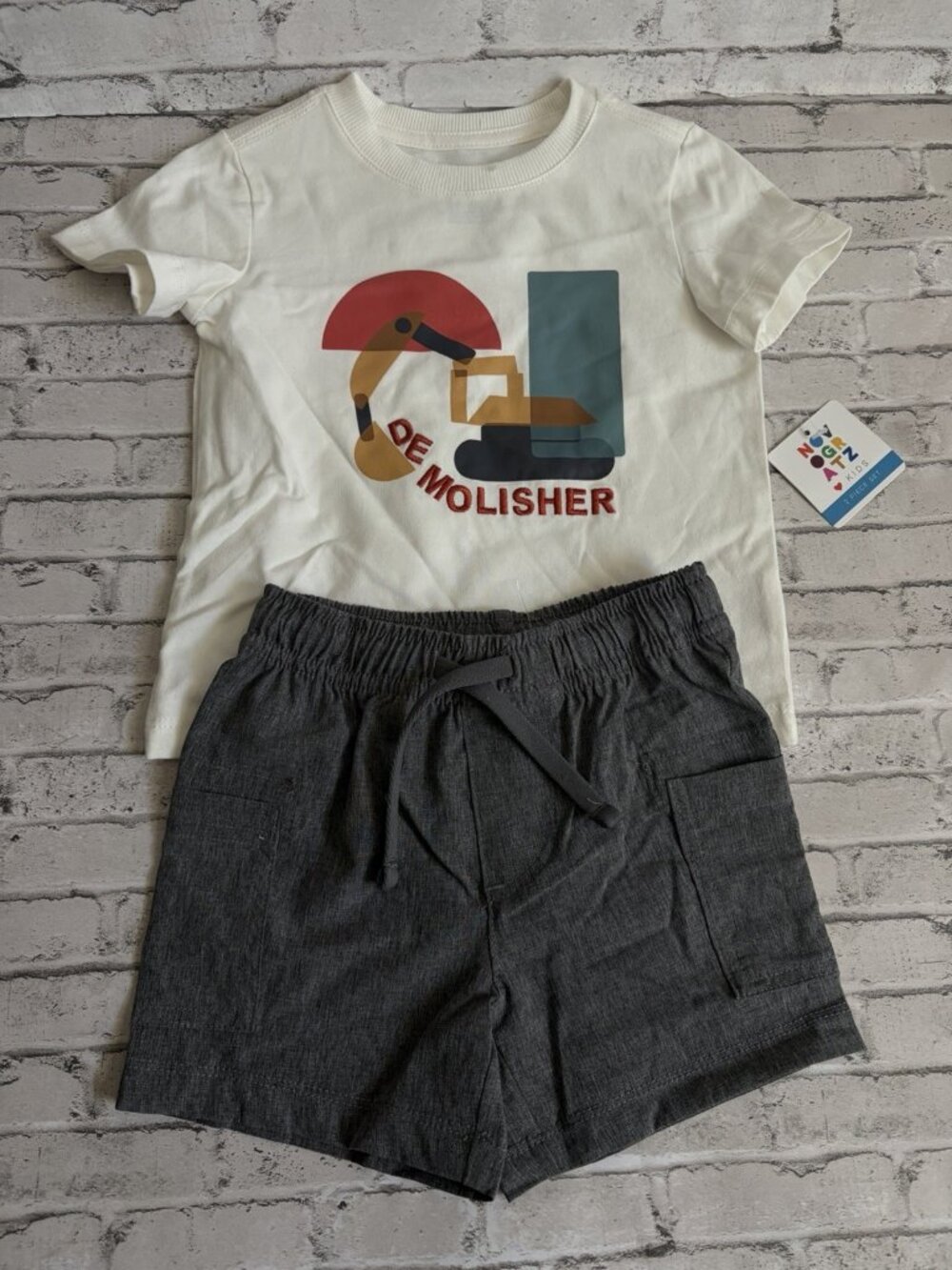 Novogratz Boys 2 Piece Short And Shirt Size 12mo NWT